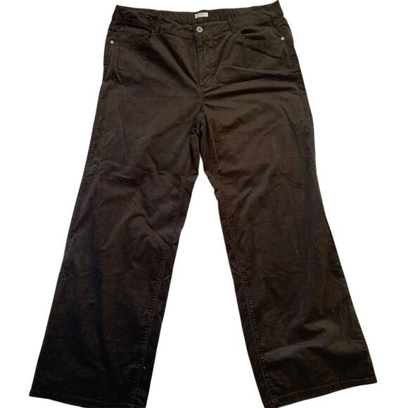 J. Jill Women's Bootcut Pants Size 20 Brown Velvet 5 Pocket Design - Picture 1 of 9